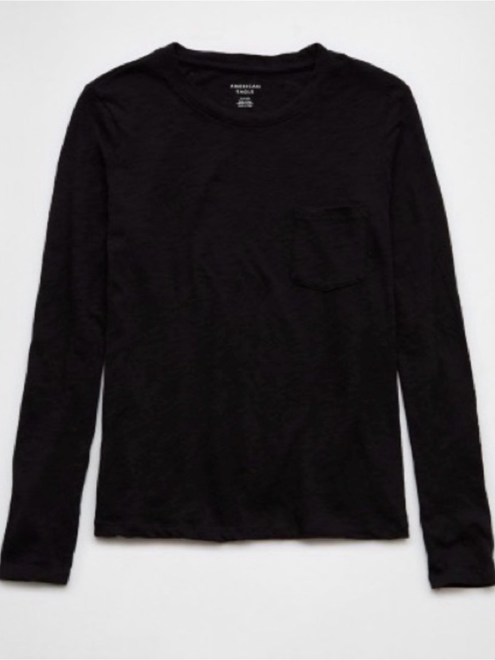 American Eagle Outfitters Long-Sleeve Pocket Tees Set of 3 Black, White, Blue M